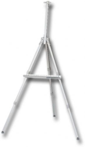Heritage Arts HAE625 Marquette Classic Silver Aluminum Easel; Lightweight and durable aluminum construction is ideal in the field, studio, or classroom; Features a silver finish with clear hardware; Spring-loaded, locking canvas support holds artwork in position; UPC 088354804338 (HERITAGEARTSHAE625 HERITAGE ART HAE625 HAE 625 HAE-625)